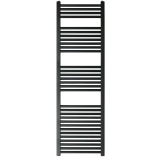 JTP Vos Matt Black 1600mm x 500mm Heated Towel Radiator Cut Out